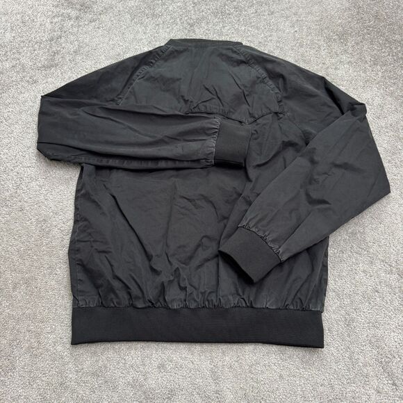 Ben Sherman Gingham Lined Full Zip Bomber jacket Mens Medium Black Cotton Casual - Picture 2 of 16